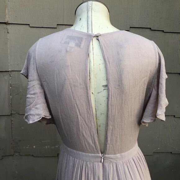 CLEOBELLA Embroidered Amery Boho Indie Forest Fairy Maxi Dress in Lilac XS - Picture 8 of 16